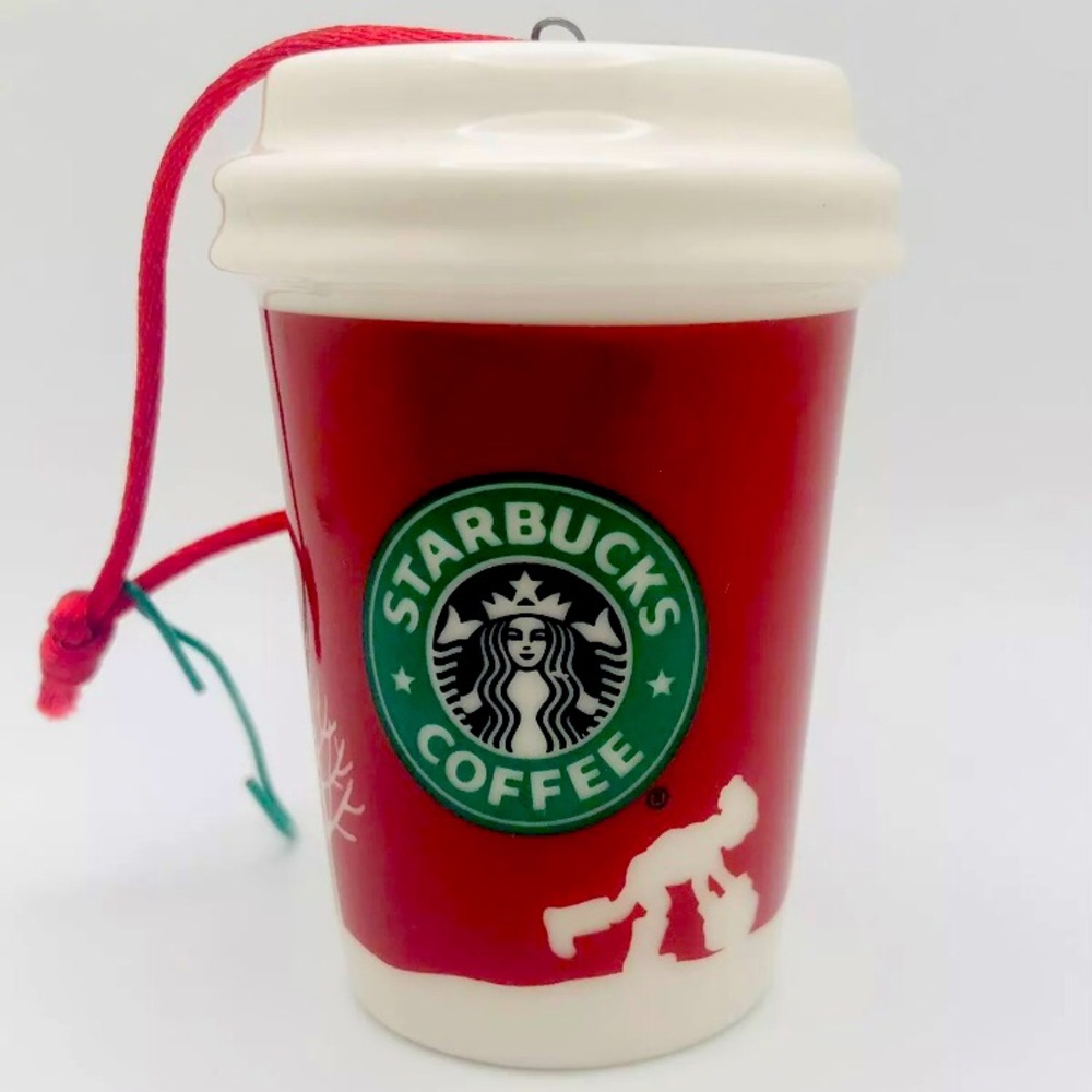 Starbucks Coffee Holiday 2006 Ceramic Christmas Tumbler Cup Ornament 2.